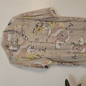 Casual print button down